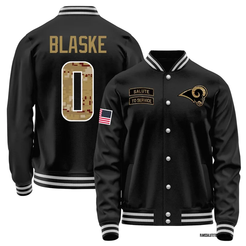 Men's Austin Blaske Los Angeles Rams Black Salute to Service Sideline Performance Jacket