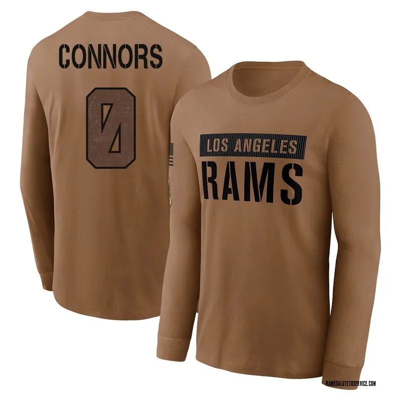 Men's Dean Connors Los Angeles Rams Brown 2023 Salute To Service Long Sleeve T-Shirt