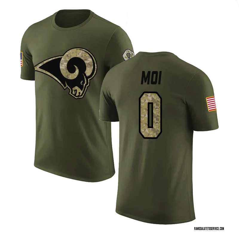 Men's Jaxson Moi Los Angeles Rams Legend Olive Salute to Service T-Shirt
