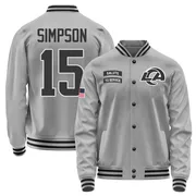 Men's Ty Simpson Los Angeles Rams Gray Salute to Service Performance Jacket