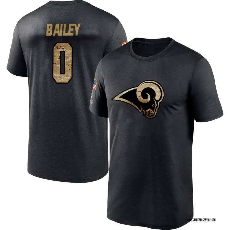 Men's Wesley Bailey Los Angeles Rams Black 2020 Salute To Service Performance T-Shirt