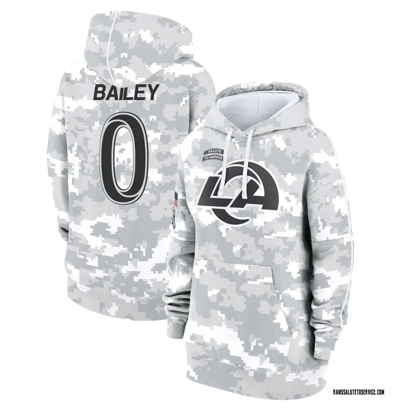 Women's Wesley Bailey Los Angeles Rams Camo Arctic 2024 Salute to Service Club Fleece Pullover Hoodie