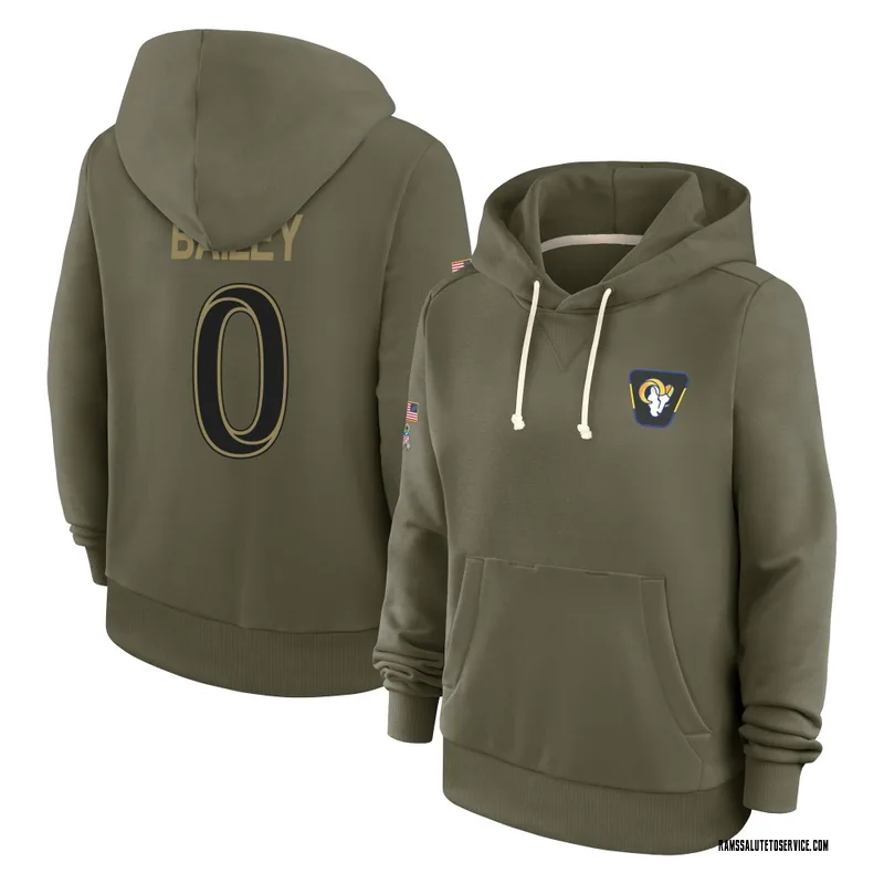 Women's Wesley Bailey Los Angeles Rams Olive 2025 Salute to Service Hoodie