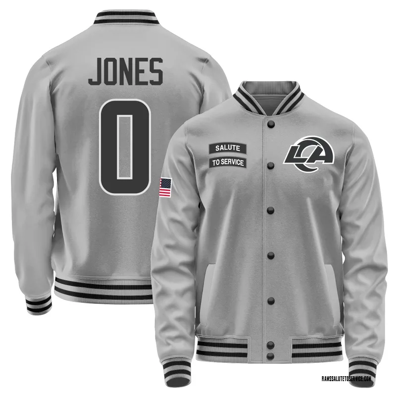 Youth Rohan Jones Los Angeles Rams Gray Salute to Service Performance Jacket
