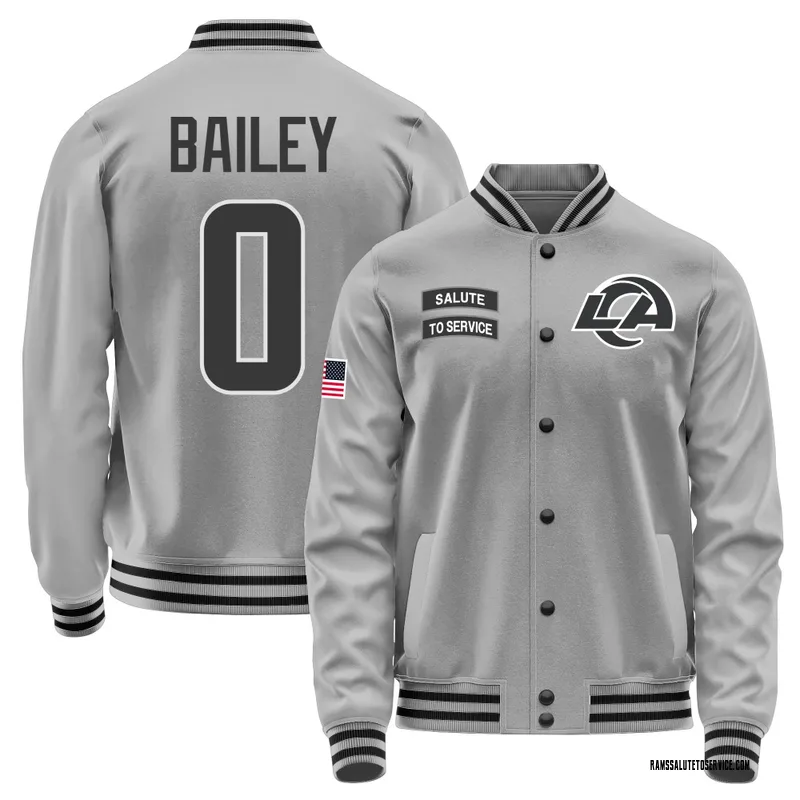 Youth Wesley Bailey Los Angeles Rams Gray Salute to Service Performance Jacket