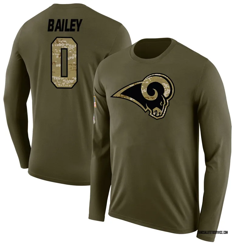 Youth Wesley Bailey Los Angeles Rams Legend Olive Salute to Service Sideline Long Sleeve T-Shirt